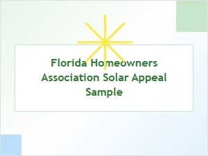 Florida Solar Panel Exemption Form Sample